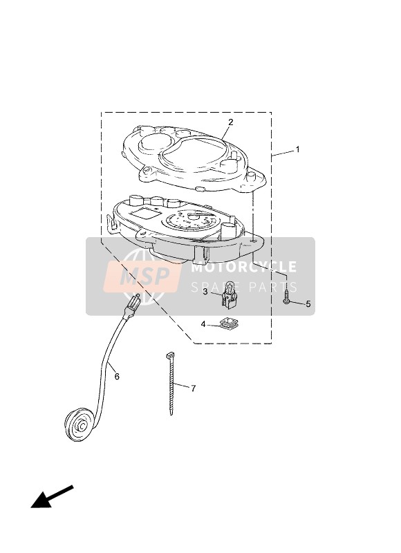 5RWH35107100, Speedometer Assy, Yamaha, 0